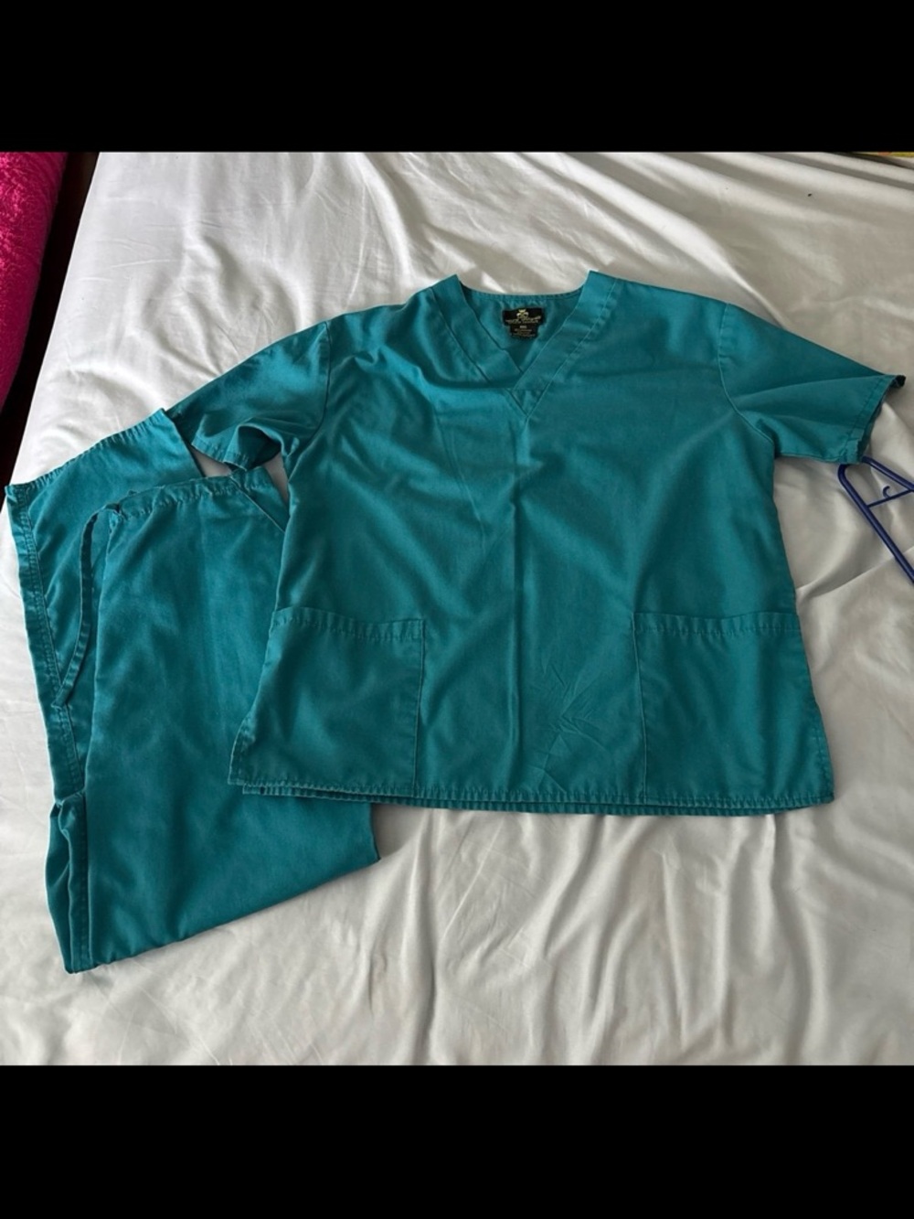 Teal Medical Scrub Set - Top & Pants